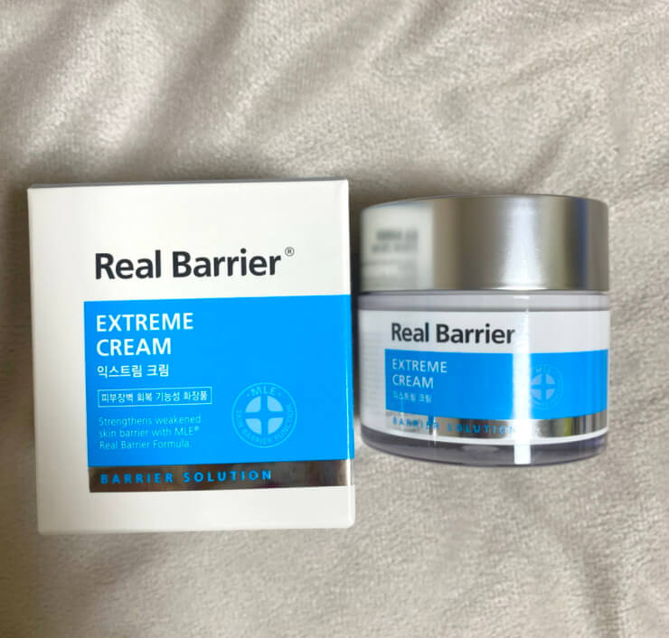 real barrier extreme cream box and jar