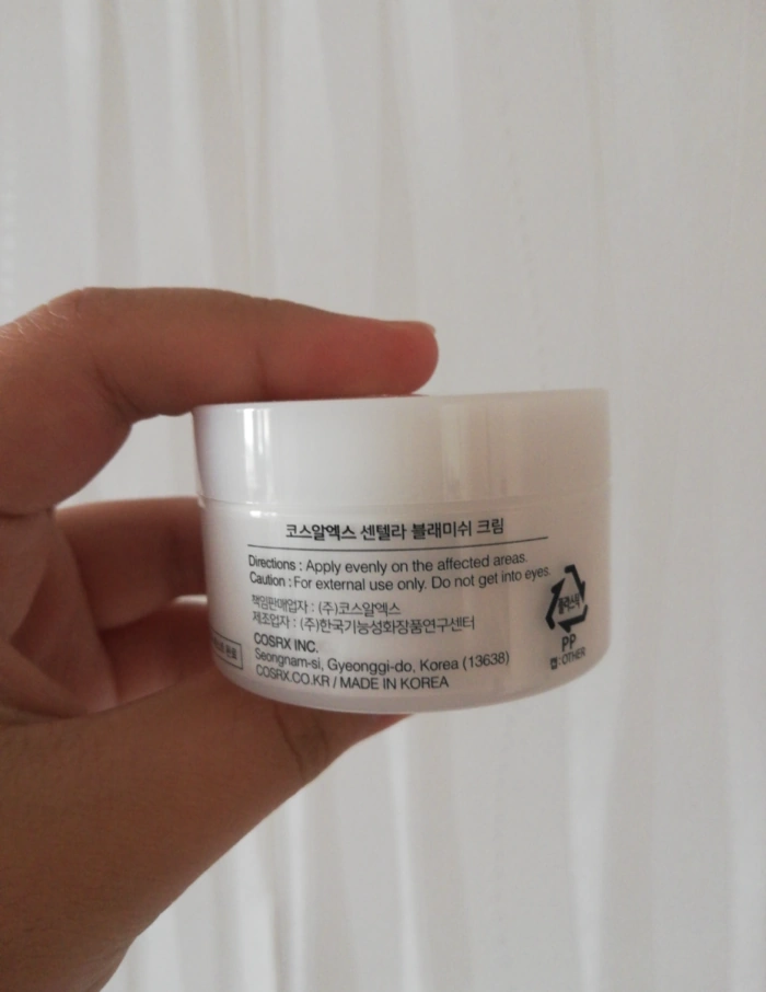 Cosrx Centella Blemish Cream packaging