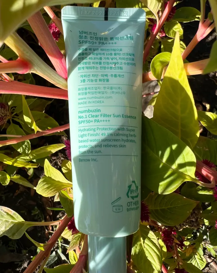 Numbuzin No.1 Clear Filter Sun Essence Review